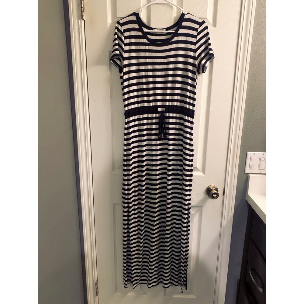 Michael Kors shortsleeved striped maxi dress